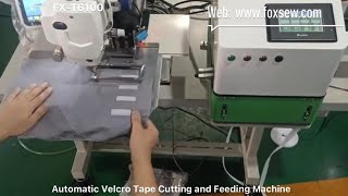 Automatic Velcro Tape Cutting and Feeding Machine [upl. by Arther]