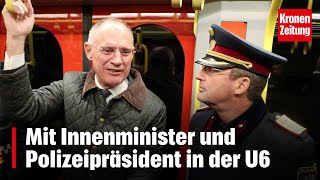 Mit Minister und Polizeipräsident in der U6  kronetv NEWS [upl. by Atteram]