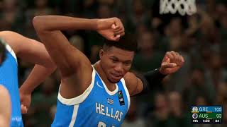 NBA 2K24 Full Gameplay GREECE vs AUSTRALIA  NBA 2K24 Paris Olympics Mode PS4 Simulation [upl. by Nakeber]