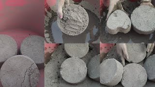 Grainy gritty sand cement dry and water 💦 crumbling by Sa Asmr [upl. by Burlie]