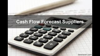 Cash flow forecast suppliers Made easy with a template [upl. by Kitrak34]