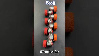 Power of 8 Toy Motors in an 8x8 Monster Car  Diy DC Motor Project shorts trending dcmotor [upl. by Chandal269]