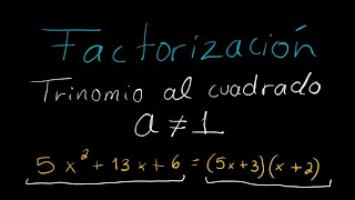 Factorización trinomio a distinto de 1  Trinomio al cuadrado [upl. by Itagaki]