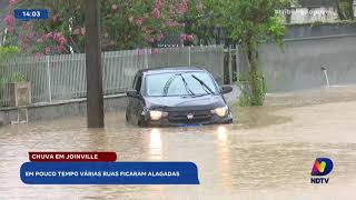 Alagamentos em Joinville veja como a chuva afetou as ruas da cidade [upl. by Perle]