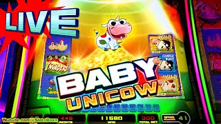 LIVE BIG BONUS BABY UNICOW Journey to the Planet Moolah  LIVE PLAY CASINO SLOTS [upl. by Bernete543]