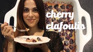 Rustic French Cherry Clafoutis  Cook Like A World Traveler [upl. by Laerdna]