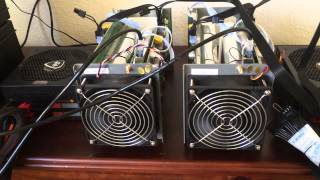 Firing up my Antminer S1s and Block Eruptors for bitcoin mining [upl. by Leahcimnaes]