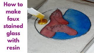 How to make faux stained glass with resin [upl. by Eniamahs]