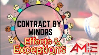 Minors Contract Its Effects amp Exceptions related to ContractSpecificPartershipNIA  DJampCJ Exams [upl. by Acenes34]