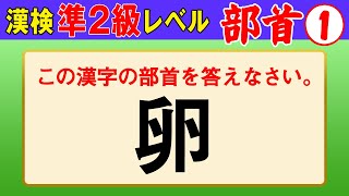 【漢字検定準2級】部首① これができなきゃ始まらない！（漢検準2級合格対策問題） [upl. by Stacie]