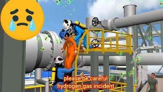 hydrogen gas leakage incident from refineryhydrogen gas safety rules and regulation video [upl. by Norek]