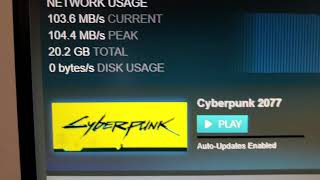 Downloading Cyberpunk 2077 at 1 Gbps ATT Fiber Internet [upl. by Cacka]