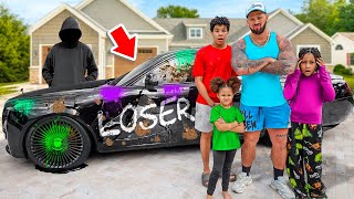 Stalker RUINED our DADS NEW CAR 🤬 [upl. by Derfnam]