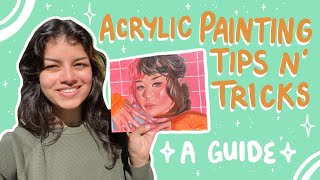 acrylic painting basics  a guide through my portrait painting process [upl. by Adnamal402]