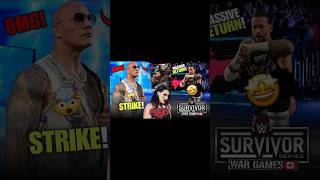 🤯The Rock Strike For Roman Reigns 😲CM Punk Return Survivor Series Wargames wwe romanreigns [upl. by Sumahs912]