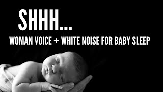 White Noise for Baby Sleep 🌙 10 Hours of Calming Shh Sound 💤 Shushing Newborn to Sleep [upl. by Yhtamit]