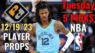 PRIZEPICKS NBA TUESDAY 1219 CORE PLAYER PROPS [upl. by Minabe379]