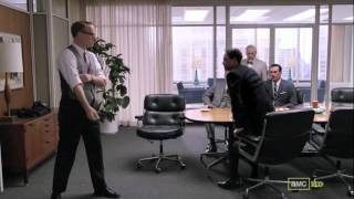 Mad Men Season 5 Episode 5 Lane Pryce Fights Peter Campbell [upl. by Yllier]