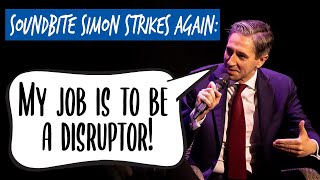 Soundbite Simon Harris At It Again Thinks Hes A Disruptor  The Millennial Cynic irishpolitics [upl. by Orelie]