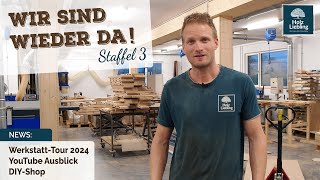 HolzLiebling Werkstatt Tour 2024  News  YouTube  DIYShop [upl. by Leal60]