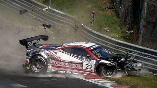 NÜRBURGRING MEGA CRASH COMPILATION  Nordschleife MEGA Crash amp Fail Compilation Racing  NLS  24h [upl. by Gaeta]