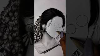 How to draw face❤✍️shorts viralvideo satisfying trending drawing art [upl. by Elletnuahc]