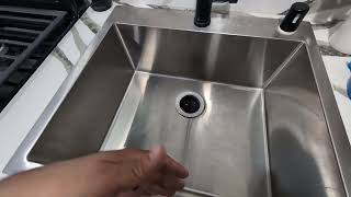 SHACO 25x22 Inch Drop In Kitchen SinkBrushed Nickel Single Bowl Sink Topmount Overmount Sink Review [upl. by Columbus363]