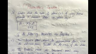 Poiseuilles equation derivation  for class 11th  bsc 1st year physics [upl. by Ambler406]