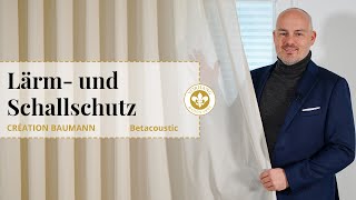 Lärm und Schallschutz von Création Baumann Betacoustic der Akustikvorhang [upl. by Jamille583]