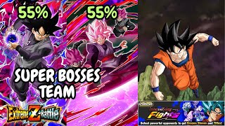 SUPER BOSSES TEAM VS INTENSIFYING FIGHTS STAGE 4 GOKU DOKKAN BATTLE [upl. by Derby]