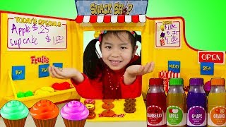 Jannie Pretend Play BAKING with Snack Shop Toy Set [upl. by Roobbie]