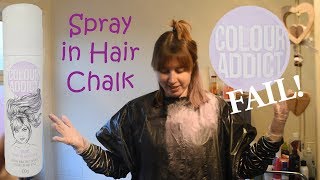 Testing Spray in Hair Chalk FAIL Colour Addicts Lilac [upl. by Schuman]