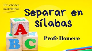 ¿Cómo separar en sílabas Diptongo triptongo e hiato [upl. by Short]