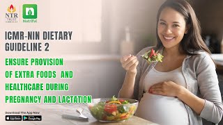 ICMRNIN Guidelines 2 Ensure Provision Of Extra Foods amp Healthcare During Pregnancy amp Lactation [upl. by Eelarual]