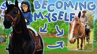 Making MYSELF Riding IN GAME 🐴 Star Stable Recreating [upl. by Aztinay]