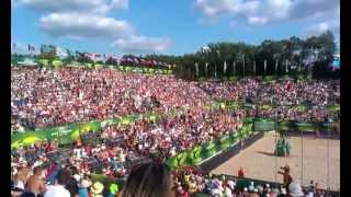 Meksykańska fala na MŚ w Siatkówce Plażowej Mazury 2013 II Mexican Wave at beach volleyball WChs [upl. by Salzhauer]