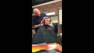 Barber Pranks Kid While Cutting Hair 😂 FUNNY BLOODY EAR PRANK [upl. by Nepets]