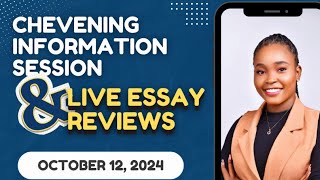 Chevening Information and Live Essay Review Session [upl. by Ahgiel]