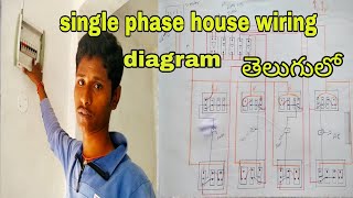 single phase house wiring diagram explain isolator mcbs explain in Telugu🔥 [upl. by Infield]