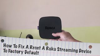 How To Reset A Roku Streaming Device To Factory Default [upl. by Gatias490]