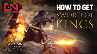 Assassins Creed Odyssey  How to get The Sword of Kings  Best Sword in the Game  Kingmaker Trophy [upl. by Asus18]