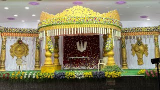 New Mandapam Decoration  Marriage Decoration [upl. by Aikrahs442]