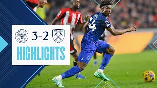 Brentford 32 West Ham  Kudus Scores Stunning Scissor Kick  Premier League Highlights [upl. by Amahcen]