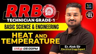 Heat and Temperature RRB Technician Grade1 Basics Science amp Engineering by Alok sir [upl. by Eilliw497]