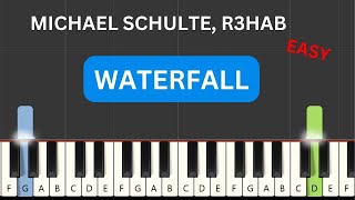 Michael Schulte R3HAB  Waterfall EASY Piano Tutorial  Noten [upl. by Mouldon808]