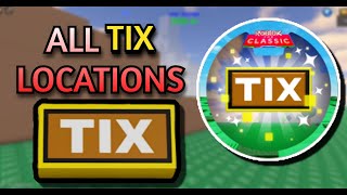 Roblox ALL TIX locations in dusty trip Classic Event [upl. by Anidam]