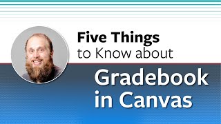 Five things to know about Gradebook in Canvas [upl. by Enajharas]