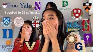 COLLEGE DECISION REACTIONS 2023 all 8 Ivies Stanford UCs T20s and more [upl. by Erleena]