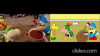 SML Movie Uh Oh SpaghettiOs Original amp Animation Side By Side [upl. by Woodring]