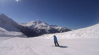 Skiing from Fort to Moulin Chair La Rosiere Bathgate Ski Club March 2024 [upl. by Nevetse862]